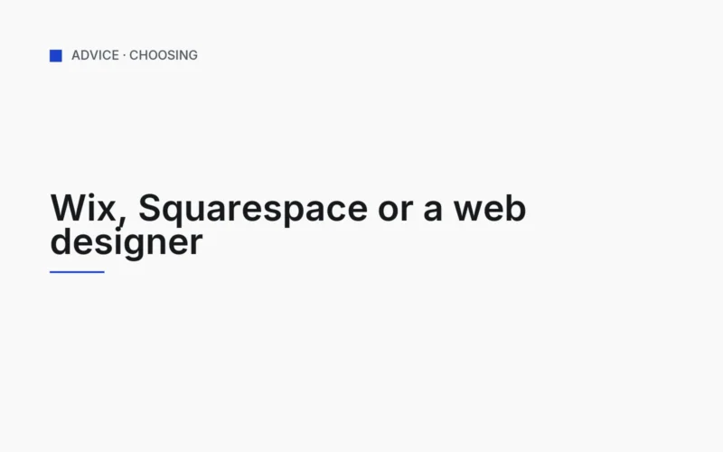 Cover graphic for the article comparing website builders and web designers
