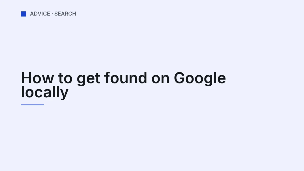 Cover graphic for the article on local search